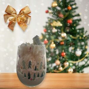 Money candle with scent of selenite glow reusable glass 24oz w money oil